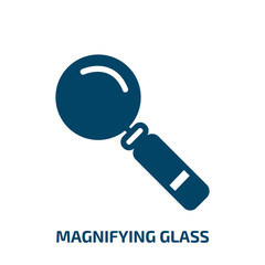 Poster - magnifying glass vector icon. magnifying glass, magnifying, glass filled icons from flat concept. Isolated black glyph icon, vector illustration symbol element for web design and mobile apps