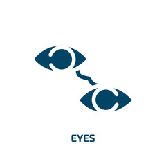 Poster - eyes vector icon. eyes, eye, lens filled icons from flat concept. Isolated black glyph icon, vector illustration symbol element for web design and mobile apps