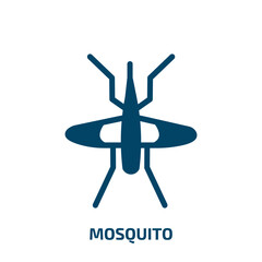 Poster - mosquito vector icon. mosquito, fly, insect filled icons from flat concept. Isolated black glyph icon, vector illustration symbol element for web design and mobile apps