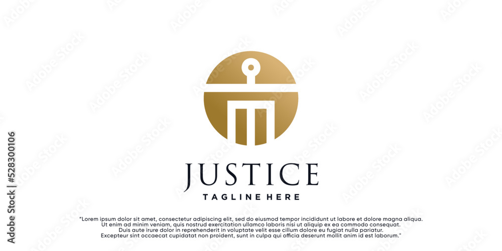 Justice law firm logo design template with creative concept Premium ...