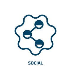 Poster - social vector icon. social, media, communication filled icons from flat concept. Isolated black glyph icon, vector illustration symbol element for web design and mobile apps