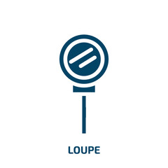 Poster - loupe vector icon. loupe, search, find filled icons from flat concept. Isolated black glyph icon, vector illustration symbol element for web design and mobile apps