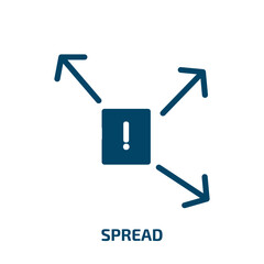 Poster - spread vector icon. spread, business, virus filled icons from flat concept. Isolated black glyph icon, vector illustration symbol element for web design and mobile apps