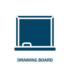Poster - drawing board vector icon. drawing board, board, hand filled icons from flat college concept. Isolated black glyph icon, vector illustration symbol element for web design and mobile apps