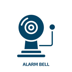Poster - alarm bell vector icon. alarm bell, bell, alarm filled icons from flat back to school concept. Isolated black glyph icon, vector illustration symbol element for web design and mobile apps