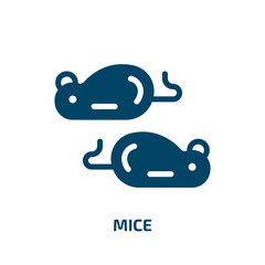Aufkleber - mice vector icon. mice, mouse, computer filled icons from flat biochemistry and medicine healthcare concept. Isolated black glyph icon, vector illustration symbol element for web design and mobile