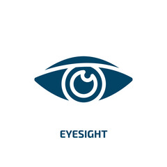 Poster - eyesight vector icon. eyesight, sight, eye filled icons from flat medical concept. Isolated black glyph icon, vector illustration symbol element for web design and mobile apps