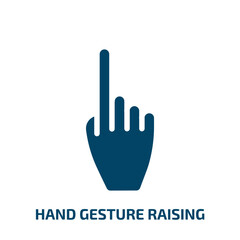 Poster - hand gesture raising the index finger vector icon. hand gesture raising the index finger, gesture, human filled icons from flat body parts concept. Isolated black glyph icon, vector illustration