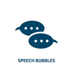 Poster - speech bubbles vector icon. speech bubbles, communication, bubble filled icons from flat seo and online marketing concept. Isolated black glyph icon, vector illustration symbol element for web design