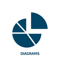 Poster - diagrams vector icon. diagrams, diagram, business filled icons from flat business and charts concept. Isolated black glyph icon, vector illustration symbol element for web design and mobile apps