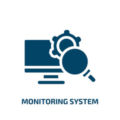 Poster - monitoring system vector icon. monitoring system, system, technology filled icons from flat marketing and seo concept. Isolated black glyph icon, vector illustration symbol element for web design and