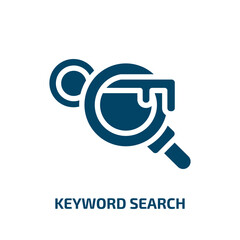 Aufkleber - keyword search vector icon. keyword search, search, seo filled icons from flat marketing and seo concept. Isolated black glyph icon, vector illustration symbol element for web design and mobile apps