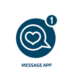 Poster - message app vector icon. message app, app, media filled icons from flat general concept. Isolated black glyph icon, vector illustration symbol element for web design and mobile apps