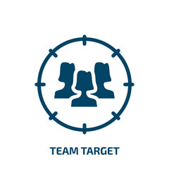 Poster - team target vector icon. team target, business, target filled icons from flat general concept. Isolated black glyph icon, vector illustration symbol element for web design and mobile apps