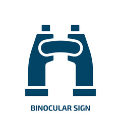 Poster - binocular sign vector icon. binocular sign, binoculars, search filled icons from flat general concept. Isolated black glyph icon, vector illustration symbol element for web design and mobile apps