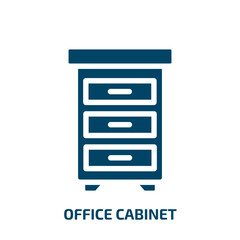 Poster - office cabinet vector icon. office cabinet, office, cabinet filled icons from flat general concept. Isolated black glyph icon, vector illustration symbol element for web design and mobile apps
