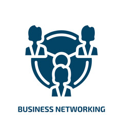 Poster - business networking vector icon. business networking, network, business filled icons from flat general concept. Isolated black glyph icon, vector illustration symbol element for web design and mobile