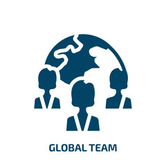 Poster - global team vector icon. global team, business, success filled icons from flat general concept. Isolated black glyph icon, vector illustration symbol element for web design and mobile apps