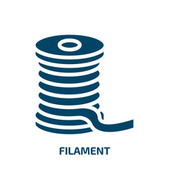 Poster - filament vector icon. filament, energy, bulb filled icons from flat general concept. Isolated black glyph icon, vector illustration symbol element for web design and mobile apps