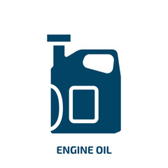 Poster - engine oil vector icon. engine oil, auto, repair filled icons from flat general concept. Isolated black glyph icon, vector illustration symbol element for web design and mobile apps