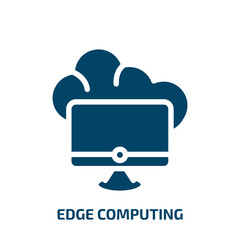 Poster - edge computing vector icon. edge computing, internet, communication filled icons from flat general concept. Isolated black glyph icon, vector illustration symbol element for web design and mobile apps