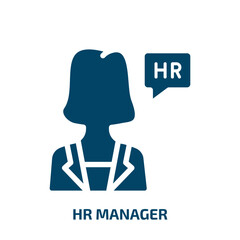 Poster - hr manager vector icon. hr manager, hr, employee filled icons from flat general concept. isolated bl