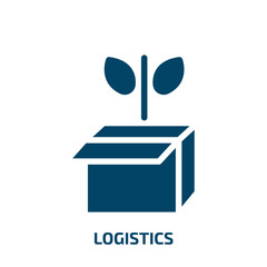 Poster - green logistics vector icon. green logistics, shipping, business filled icons from flat logistics concept. Isolated black glyph icon, vector illustration symbol element for web design and mobile apps