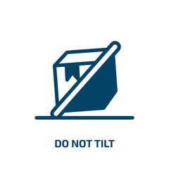 Poster - do not tilt vector icon. do not tilt, tilt, do filled icons from flat shipping and handly linear concept. Isolated black glyph icon, vector illustration symbol element for web design and mobile apps