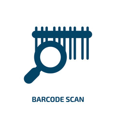 Poster - barcode scan vector icon. barcode scan, barcode, scan filled icons from flat lineal logistic concept. Isolated black glyph icon, vector illustration symbol element for web design and mobile apps