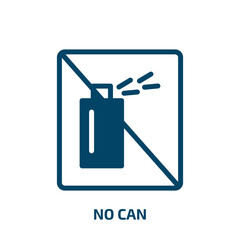 Poster - no can vector icon. no can, can, button filled icons from flat public services fill concept. Isolated black glyph icon, vector illustration symbol element for web design and mobile apps