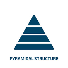 Poster - pyramidal structure vector icon. pyramidal structure, pyramid, business filled icons from flat laundry instructions concept. Isolated black glyph icon, vector illustration symbol element for web