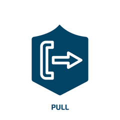 Poster - pull vector icon. pull, man, business filled icons from flat safety concept. Isolated black glyph icon, vector illustration symbol element for web design and mobile apps