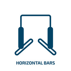 Poster - horizontal bars vector icon. horizontal bars, horizontal, bar filled icons from flat sport fitness concept. Isolated black glyph icon, vector illustration symbol element for web design and mobile apps