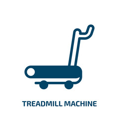 Poster - treadmill machine vector icon. treadmill machine, fitness, gym filled icons from flat sport fitness concept. Isolated black glyph icon, vector illustration symbol element for web design and mobile