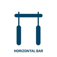 Poster - horizontal bar vector icon. horizontal bar, horizontal, bar filled icons from flat gym concept. Isolated black glyph icon, vector illustration symbol element for web design and mobile apps