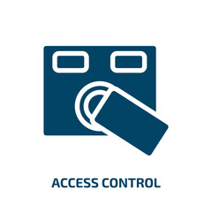 Poster - access control vector icon. access control, access, control filled icons from flat public transport concept. Isolated black glyph icon, vector illustration symbol element for web design and mobile