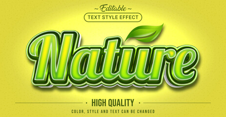 Poster - Editable text style effect - Green Nature text style theme.