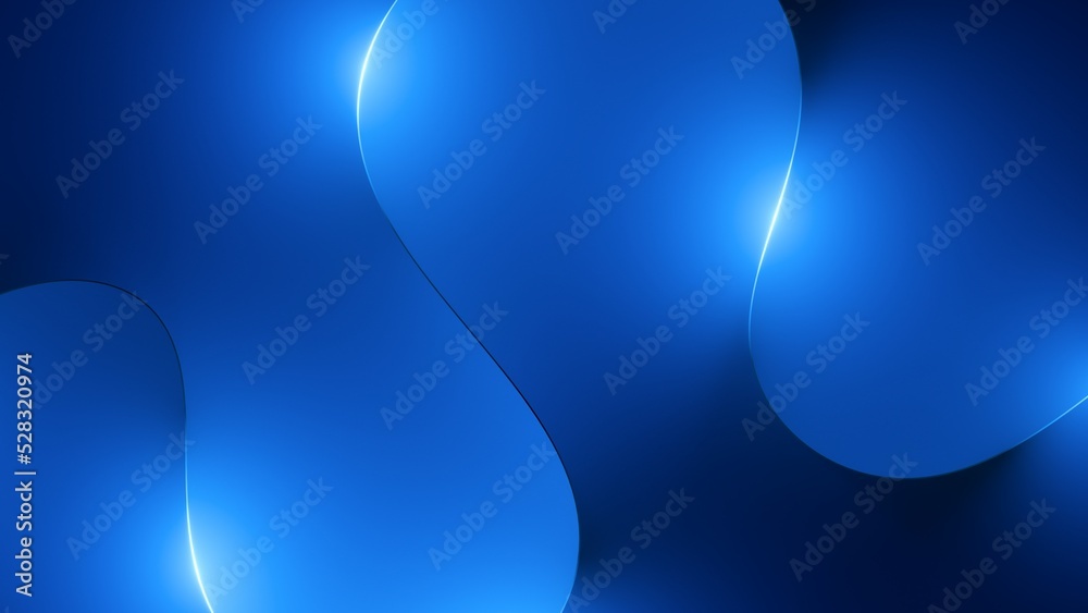 3d render, abstract blue neon background with glowing curvy lines Stock ...