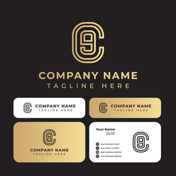 Letter CG Outline Logo, suitable for any business or personal identity.