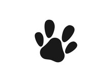 Dog Paw Footprint Icon Logo Vector French Bulldog Cartoon Symbol Character Illustration Design.