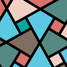Abstract Stained Glass Window Styled Pattern Background