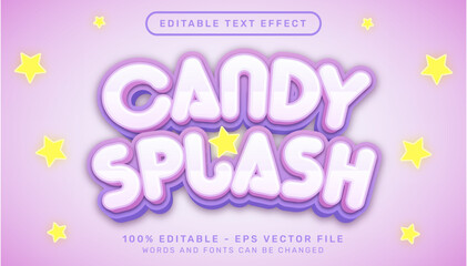 Poster - candy splash 3d text effect and editable text effect