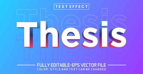 Poster - Thesis text editable style effect