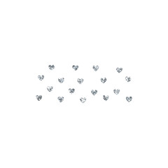 Silver Glitter Hearts