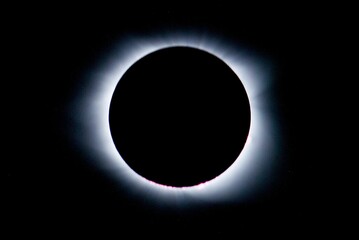 Wall Mural - breathtaking view of solar eclipse in the dark sky