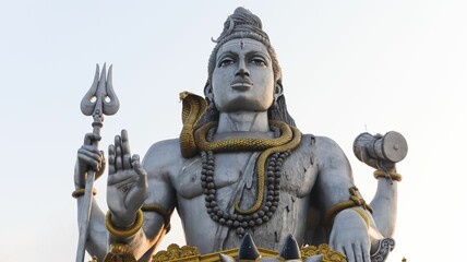 Wall Mural - Statue of Lord Shiva During Sunset, Murudeshwara.