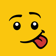 Yellowhead Lego Sticking Out Tongue Silly, Face Emoji Teasing Funmaking