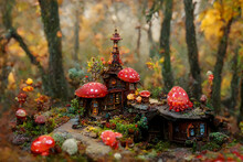 Fantasy Or Fairy Mushroom House