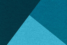 Texture Of Craft Navy Blue, Cerulean And Turquoise Shade Color Paper Background, Macro. Vintage Abstract Cardboard.