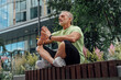 © Westend61 - Mature man with hands clasped meditating on bench